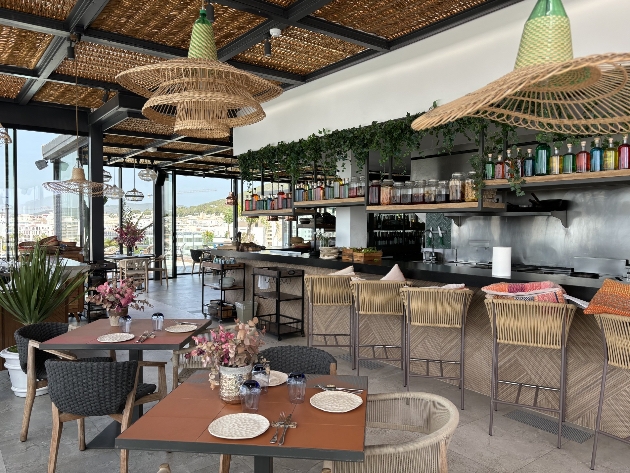 Interior of Maymanta restaurant at Aguas de Ibiza