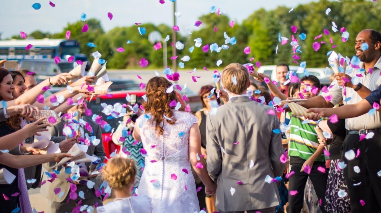 A couple getting married